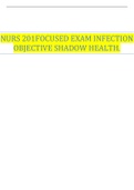 NURS 201FOCUSED EXAM INFECTION OBJECTIVE SHADOW HEALTH.