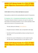 NURS C475 Study Guide (7)-1 Care of Older Adult Objective Assessment LATEST RATED A+