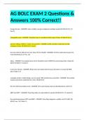 AG BOLC EXAM 2 Questions & Answers 100% Correct!!