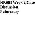 NR603 Week 2 Case Discussion Pulmonary