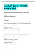 AG BOLC quiz 1 SR and PA Correct 100%