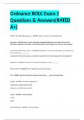 Ordnance BOLC Exam 1 Questions & Answers(RATED A+)