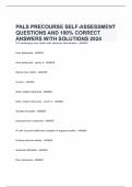 PALS PRECOURSE SELF-ASSESSMENT QUESTIONS AND 100% CORRECT ANSWERS WITH SOLUTIONS 2024