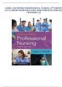 LEDDY AND PEPPER’S PROFESSIONAL NURSING 10TH EDITION LUCY J HOOD TESTBANK