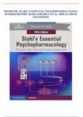 TESTBANK -STAHL’S ESSENTIAL PSYCHOPHARMACOLOGY NEUROSCIENTIFIC BASIS AND PRACTICAL APPLICATIONS 5TH EDITION  