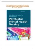  Test Bank- Davis Advantage for Townsend's Psychiatric Mental Health Nursing, {11th Edition} by Karyn I. Morgan| All Chapters Included | Elaborated Answers| Updated 2024