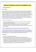 BIOS 135 Lab Report Format for ModelChem Labs