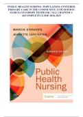 PUBLIC HEALTH NURSING: POPULATION-CENTERED HEALTH CARE IN THE COMMUNITY, 11TH EDITION MARCIA STANHOPE TESTBANK / ALL CHAPTER 1-46/COMPLETE GUIDE