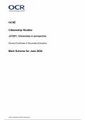 OCR GCSE Citizenship Studies J270/01: Citizenship in perspective Mark Scheme for June 2024