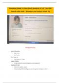 I HUMAN CASE WEEK 4: 2 YEAR OLD FEMALE, REASON FOR ENCOUNTER :RASH (CLASS 6512) Real Case Study FOR WEEK 4 | Already Passed And Scored 98%I Human Case Week 4 : 69 Year Old Reason For Encounter:Chest Pain (Class 6531)Location ;Outpatient Clinic With X-Ray,