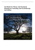 Test Bank For Theory And Treatment Planning In Counseling And Psychotherapy 2nd Edition