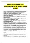 NURG 5700- Exam 3-GI, Musculoskeletal, & Neuro Study Guide 