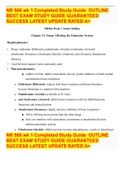 NR 566 wk 1 Completed Study Guide  OUTLINE BEST EXAM STUDY GUIDE GUARANTEED SUCCESS LATEST UPDATE RATED A+