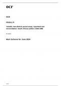 ocr A Level History A (Y224-01) Mark Scheme June 2024.