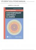 Complete Student Solutions Manual for Gallian's Contemporary Abstract Algebra: Contemporary Abstract Algebra (Textbooks in Mathematics) 10th Edition.