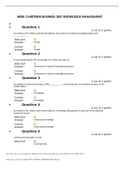 BUSI 3007 MIDTERM EXAM WEEK 3 - QUESTION AND ANSWERS