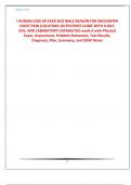 I HUMAN CASE 69-YEAR-OLD MALE REASON FOR ENCOUNTER CHEST PAIN (LOCATION; OUTPATIENT CLINIC WITH X-RAY, ECG, AND LABARATORY CAPABILITIES week 4 with Physical Exam, Assessment, Problem Statement, Test Results, Diagnosis, Plan, Summary, and SOAP Notes