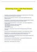  Astrobiology Exam 1 With Real Solutions 2024