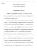 Week 2 Assignment.docx (2)  MGT 380  Week 2 Assignment: Prominent Leader  MGT 380: Leadership for Organizations  Prominent Leader €“ Ronald Reagan  In January of 1981 Ronald Raegan was elected to be the 40th president of the United States. Ronald Ragan is