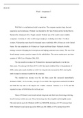 Week 1 Assignment 3.docx  BUS 401  Week 1 Assignment 3  BUS 401  Wal-Mart is a multinational retail corporation. The company operates large discount superstores and warehouses. Walmart was founded by Mr. Sam Walton and his brother Bud in Bentonville, Arka