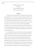 MGT618 Assignment3 WK3.docx  MGT 618  €œWill Whirlpool Clean Up in Europe€ Barry Bland  California Intercontinental University MGT 618 €“ International Business   Introduction  The European Unions (EUs) development as a single unified market was long awa