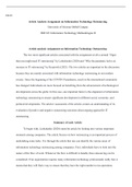 ISM  651 Week 5 assignment.docx    ISM 651  Article Analysis Assignment on Information Technology Outsourcing  University of Arizona Global Campus  ISM 651 Information Technology Methodologies II   Article analysis Assignment on Information Technology Out