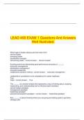 LEAD 400 EXAM 1 Questions And Answers Well Illustrated.