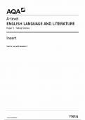 AQA A level ENGLISH LANGUAGE AND LITERATURE 7707/1 PAPER 1 INSERT 2024(Telling Stories)