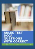 RULES TEST DCCA QUESTIONS WITH CORRECT ANS!!