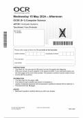 OCR GCSE (9–1) Computer Science J277/01 Computer Systems Question Paper 2024