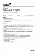 AQA A-level DRAMA AND THEATRE Component 1 Drama and theatre 7262 W QP Drama A 6Jun24