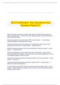  BLS Certification Test Questions And Answers Rated A+.