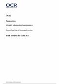 OCR GCSE Economics J205/01: Introduction to economics General Certificate of Secondary Education Mark Scheme for June 2024