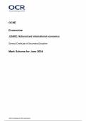 OCR GCSE Economics J205/02: National and international economics General Certificate of Secondary Education Mark Scheme for June 2024