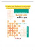 Test Bank for Timby's Fundamental Nursing Skills and Concepts, 12th Edition by Loretta A Donnelly-Moreno, All Chapters 1 - 38, Verified Newest Version