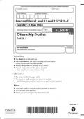 EDEXCEL GCSE Citizenship Studies 1cs0 01 question paper may-june 2024