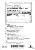 EDEXCEL GCSE English Language  1en0 01 question paper may-june 2024