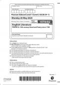 EDEXCEL GCSE English Literature 1et0 02 question paper may-june 2024