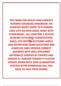  TEST BANK FOR ACKLEY AND LADWIG’S NURSING DIAGNOSIS HANDBOOK: AN EVIDENCE-BASED GUIDE TO PLANNING CARE 13TH EDITION (2024). MARY BETH FLYNN MAKIC - ALL CHAPTERS 1-30 PLUS NURSING OUTCOMES CLASSIFICATION (NOC), 6TH EDITION OUTCOME LABELS AND DEFINITIONS E