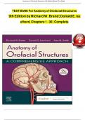  TEST BANK For Anatomy of Orofacial Structures  9th Edition by Richard W. Brand; Donald E. Isselhard, Chapters 1 - 36 | Complete 