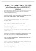 12 Angry Men Logical Fallacies UPDATED  Actual Exam Questions and CORRECT  Answers