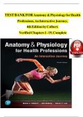  TEST BANK FOR Anatomy & Physiology for Health Professions, An Interactive Journey,  4th Edition by Colbert, 