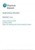 EDEXCEL GCSE Italian 1in0 3h marking scheme may-june 2024