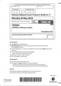 EDEXCEL GCSE Italian 1in0 4f question paper may-june 2024