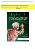 Physical examination and health assessment 9th edition by carolyn jarvis ann eckhardt test bank all chapters 1 32 full complete 2024 ||Latest 2024 ||Answersheet||Qustions and answers