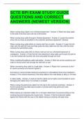 SCTE BPI EXAM STUDY GUIDE QUESTIONS AND CORRECT ANSWERS (NEWEST VERSION)