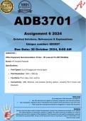 ADM3701 Assignment 6 (COMPLETE ANSWERS) 2024 (605597) - DUE 30 October 2024