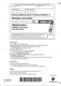 EDEXCEL GCSE Maths 1ma1 2f question paper may-june 2024