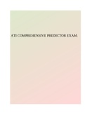 ATI COMPREHENSIVE PREDICTOR EXAM.