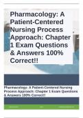 Pharmacology: A Patient-Centered Nursing Process Approach: Chapter 1 Exam Questions & Answers 100% Correct!!